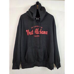 University of West Alabama Tigers Hoodie Sweatshirt Adult Size XL Black UWA Top
